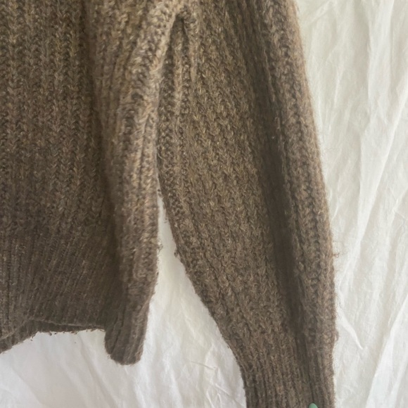 Madewell Loretto Mockneck Sweater Heather Otter Brown Size Small - Picture 13 of 14